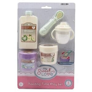 My Sweet Love Baby Doll Feeding Time Play Set Magic Bottle Spoon Ages 2+ NEW